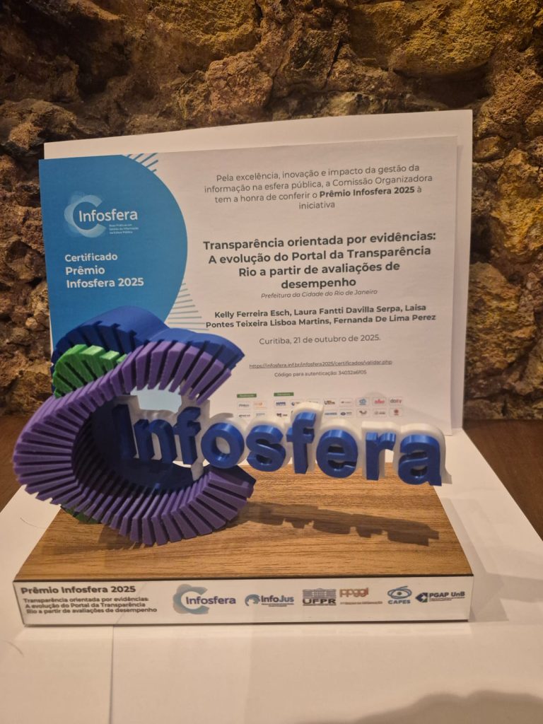 Rio recebe prêmio por excelência em gestão da informação pública em 2025