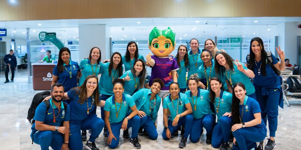 Seleção feminina chega às filipinas para o mundial de futsal