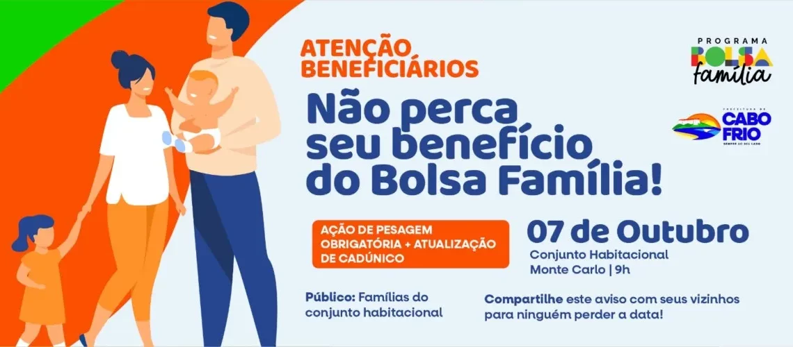 Cabo Frio realiza pesagem obrigatória do Bolsa Família no Conjunto Monte Carlo