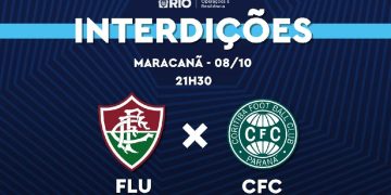 Maracanã tem interdições no trânsito para jogo entre Fluminense e Coritiba